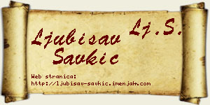 Ljubisav Savkić vizit kartica